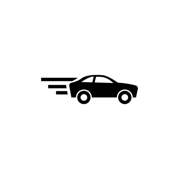 Snabb Sport Car Snabbare Fordon Auto Platt Vektor Ikon Illustration — Stock vektor