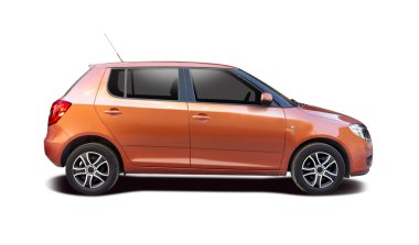Skoda Fabia beyaz izole
