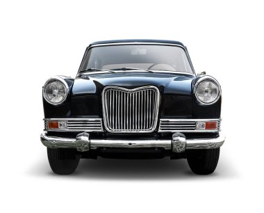 Klasik İngiliz ön görünümü beyaz arkaplanda izole