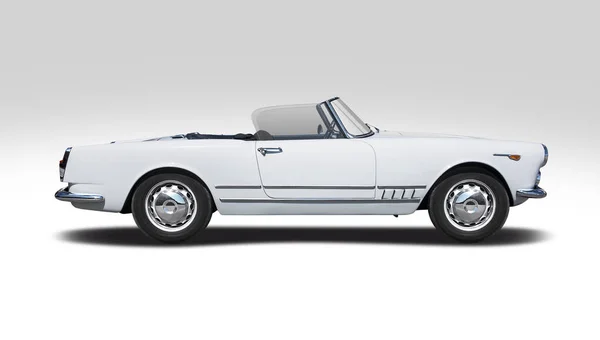 Classic Italian Sport Cabrio Car Side View Isolated White — Stock Photo, Image