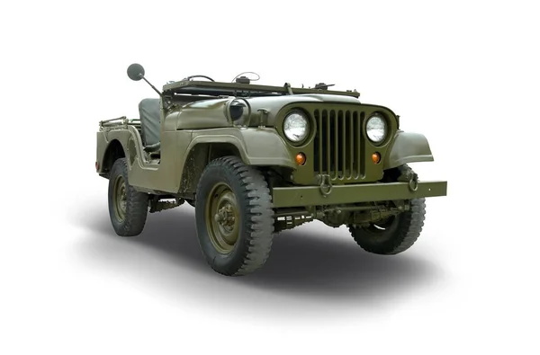 American Military Vehicle Isolated White — Stock Photo, Image