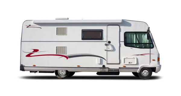 Old Motorhome Side View Isolated White Background — Stock Photo, Image