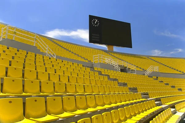 Sedadla Scoreboard Prázdném Stadionu — Stock fotografie