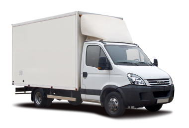 Iveco Daily minibüsü şeffaf bir arkaplanda izole edilmiş. PNG