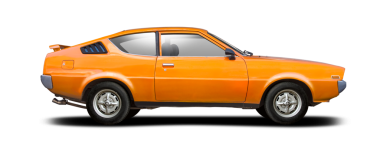 Mitsubishi Celeste klasik Japon spor arabası, yan görünümü şeffaf arka planda. PNG