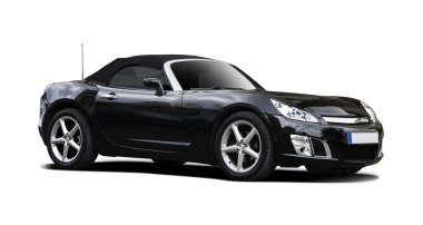 Opel speedster beyaz izole siyah
