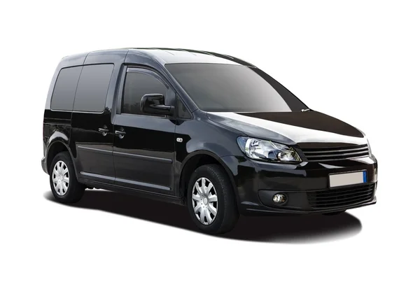 Siyah Vw Caddy üzerine beyaz izole