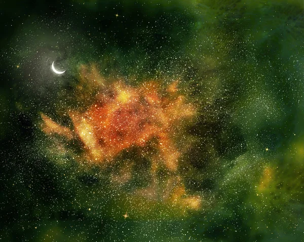 Universo lleno de estrellas, nebulosas y galaxias — Foto de Stock