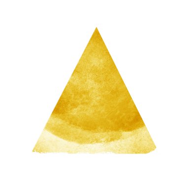 Beyaz arkaplanda suluboya üçgen
