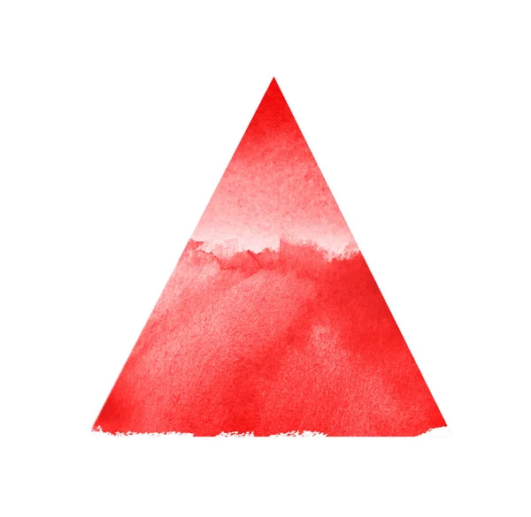 Τρίγωνο Ακουαρέλας Στο Λευκό Φόντο — Φωτογραφία Αρχείου