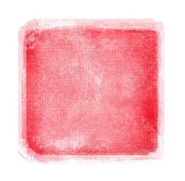 Beyaz arkaplanda suluboya kare