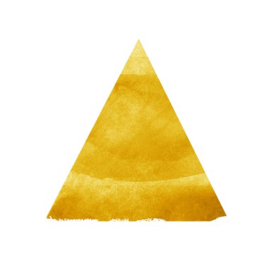 Beyaz arkaplanda suluboya üçgen