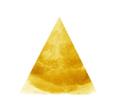 Beyaz arkaplanda suluboya üçgen