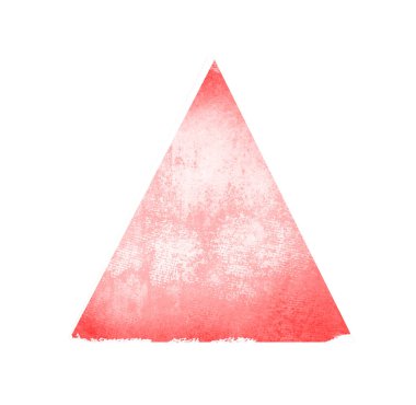 Beyaz üzerine suluboya üçgen