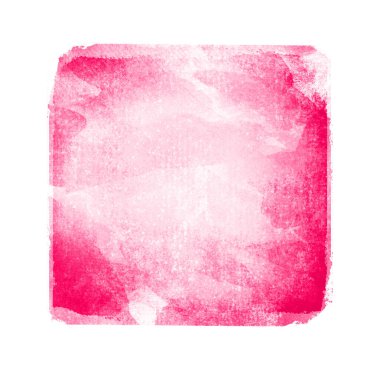 Beyaz arkaplanda suluboya kare