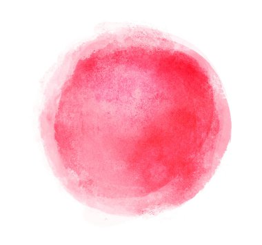 Arkaplan olarak beyaz üzerine suluboya daire