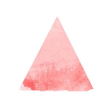 Beyaz arkaplanda suluboya üçgen