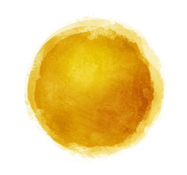 Arkaplan olarak beyaz üzerine suluboya daire