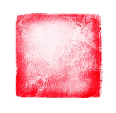 Beyaz arkaplanda suluboya kare