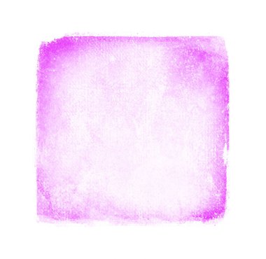 Beyaz arkaplanda suluboya kare