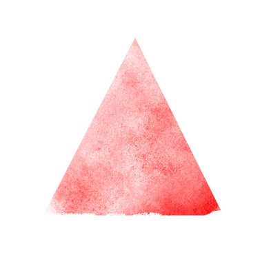 Beyaz arkaplanda suluboya üçgen