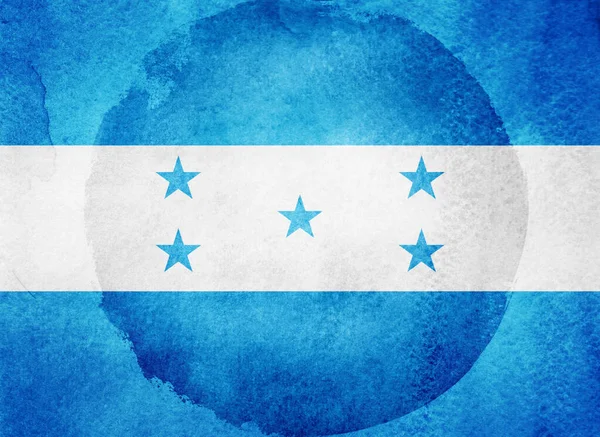 Akvarell Flagga Bakgrunden Honduras — Stockfoto
