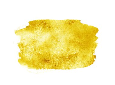 Beyaz üzerinde suluboya altın dikdörtgen