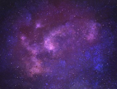 Arka planda yıldızlar olan gece gökyüzü. Evren