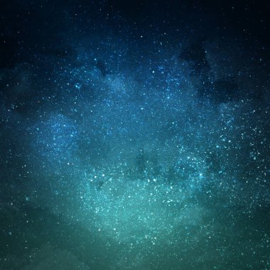 Arka planda yıldızlar olan gece gökyüzü. Evren