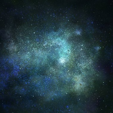 Arka planda yıldızlar olan gece gökyüzü. Evren