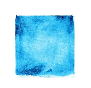 Arkaplan olarak beyaz üzerine suluboya kare