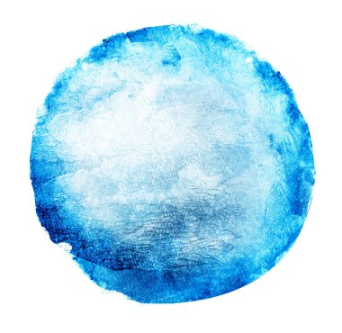 Soyut suluboya el boyası dokusu, beyaz arkaplanda izole edilmiş.