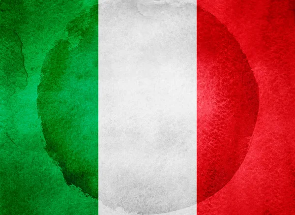 Akvarell Flagga Bakgrunden Italien — Stockfoto