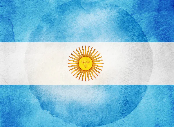 Akvarell Flagga Bakgrunden Argentina — Stockfoto