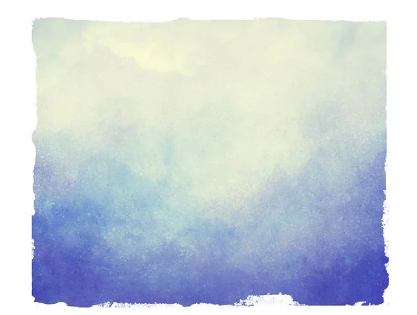 Небо Ізольоване Білому Фоні Акварель — стокове фото