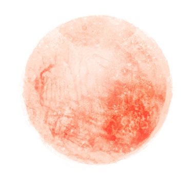 Arkaplan olarak beyaz üzerine suluboya daire