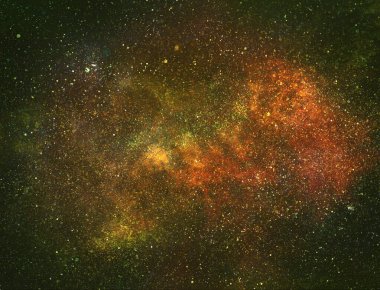 Arka planda yıldızlar olan gece gökyüzü. Evren