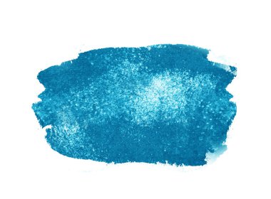 Beyaz arkaplanda suluboya mavi dikdörtgen