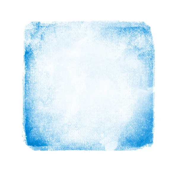 Aquarell Quadrat Auf Weißem Hintergrund — Stockfoto