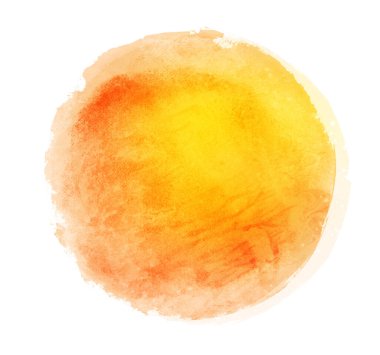 Arkaplan olarak beyaz üzerine suluboya daire