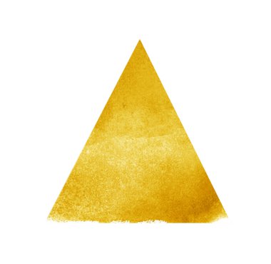 Beyaz arkaplanda suluboya üçgen