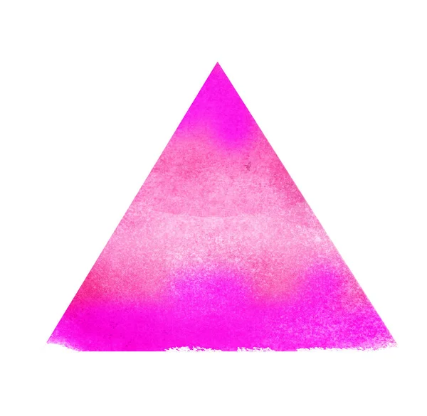 Triangle Aquarelle Sur Fond Blanc — Photo