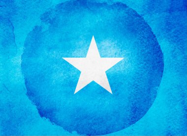 Arka planda suluboya bayrak. Somali