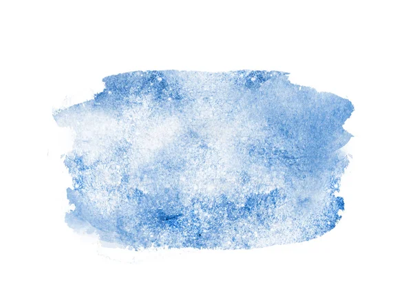Aquarell Blaues Rechteck Auf Weißem Hintergrund — Stockfoto