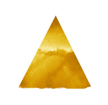 Beyaz arkaplanda suluboya üçgen