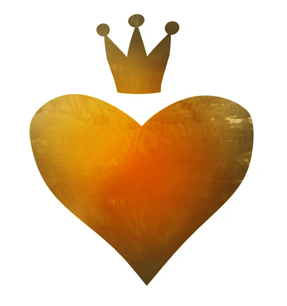 Watercolor Heart Crown — Stock Photo, Image