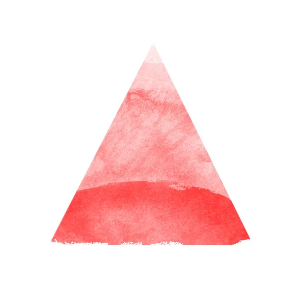 Triángulo Acuarela Sobre Fondo Blanco —  Fotos de Stock