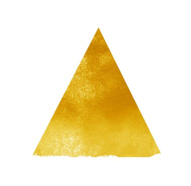 Beyaz arkaplanda suluboya üçgen