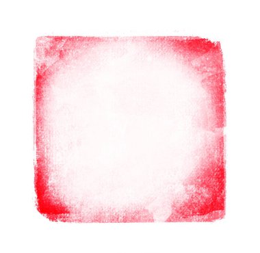 Beyaz arkaplanda suluboya kare