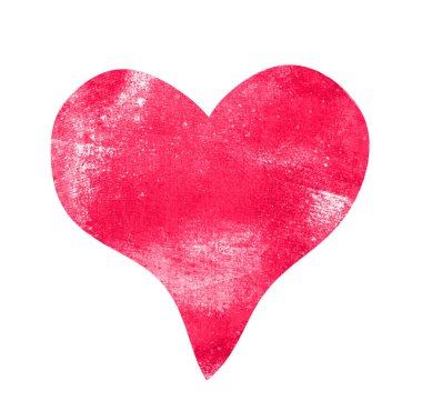 Beyaz renkte suluboya kalp